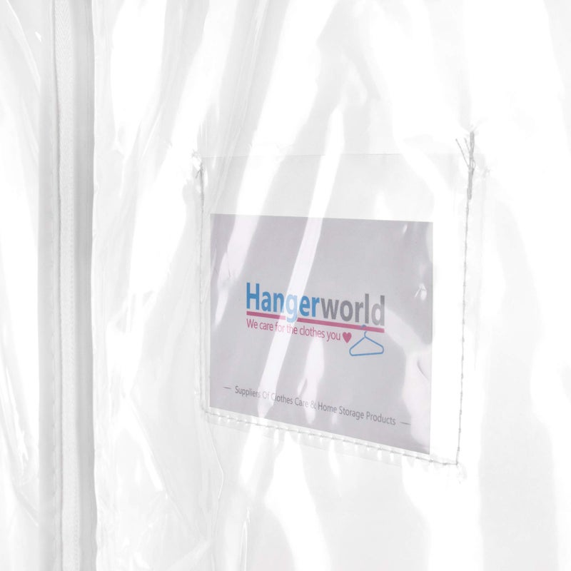 HANGERWORLD Clear 30inch Kids Clothes Carry Cover Protector Bags Baby Toddler - Showerproof, Acid Free, Transparent - Image 4